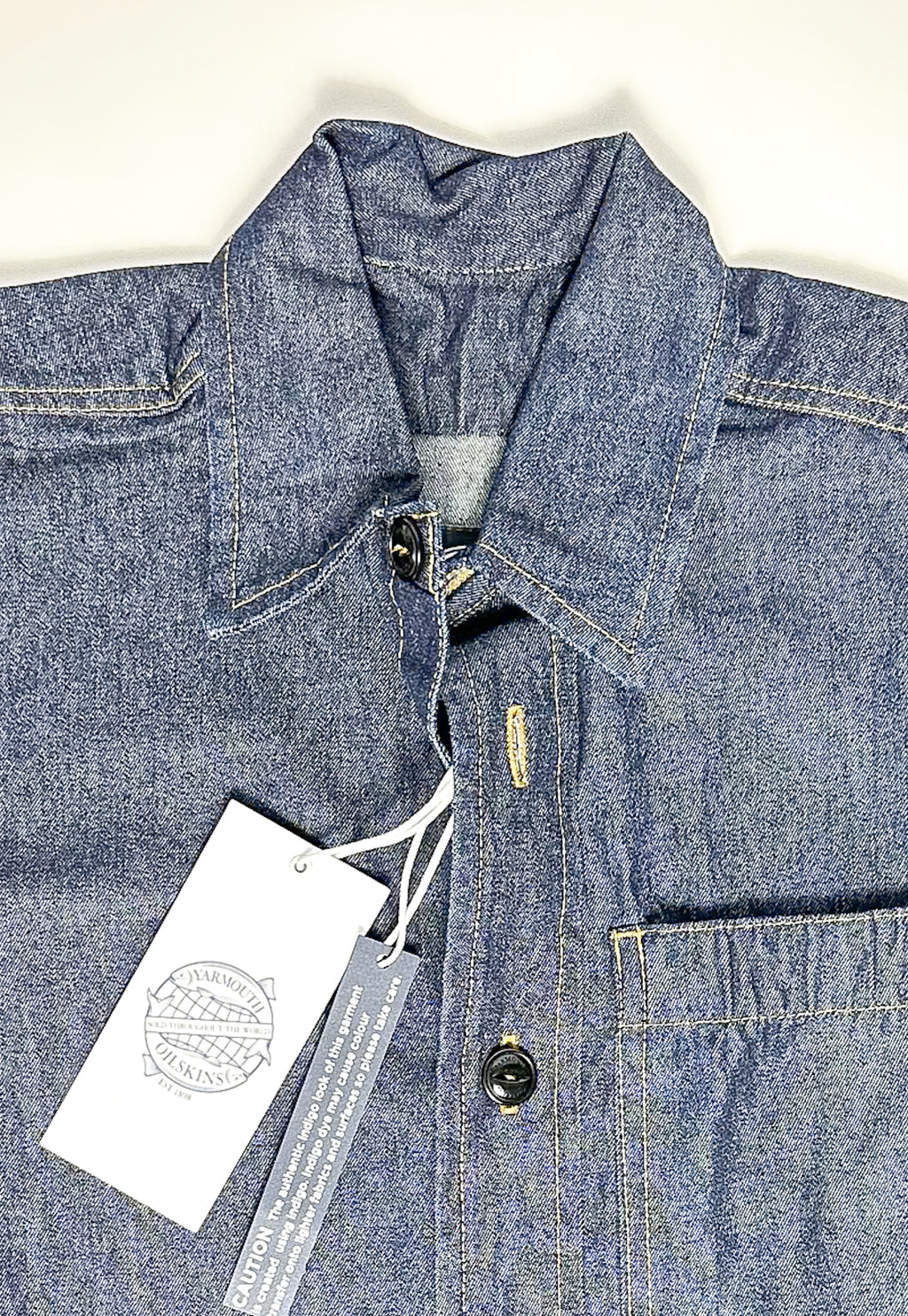 Yarmouth Oilskins Pullover Smock Shirt In Denim