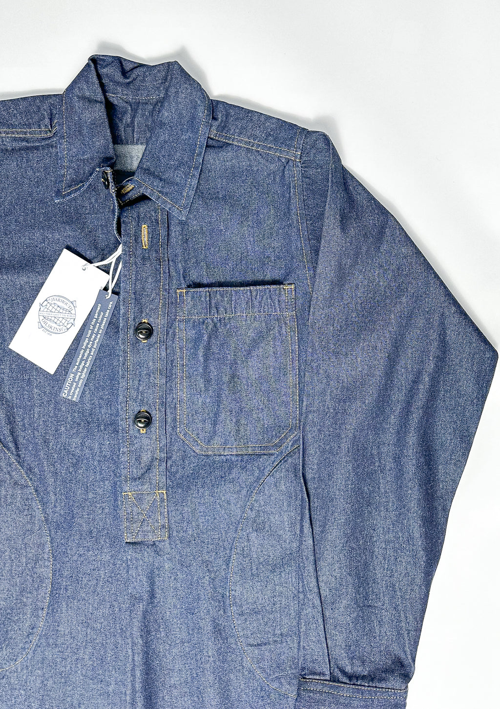 Yarmouth Oilskins Pullover Smock Shirt In Denim