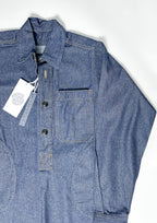 Yarmouth Oilskins Pullover Smock Shirt In Denim