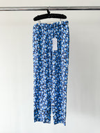 Marni Blue Ditsy Floral Drawstring Waist Pants Trousers