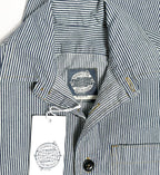 Yarmouth Oilskins Pullover Smock Shirt In Stripe Navy White