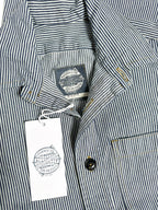 Yarmouth Oilskins Pullover Smock Shirt In Stripe Navy White