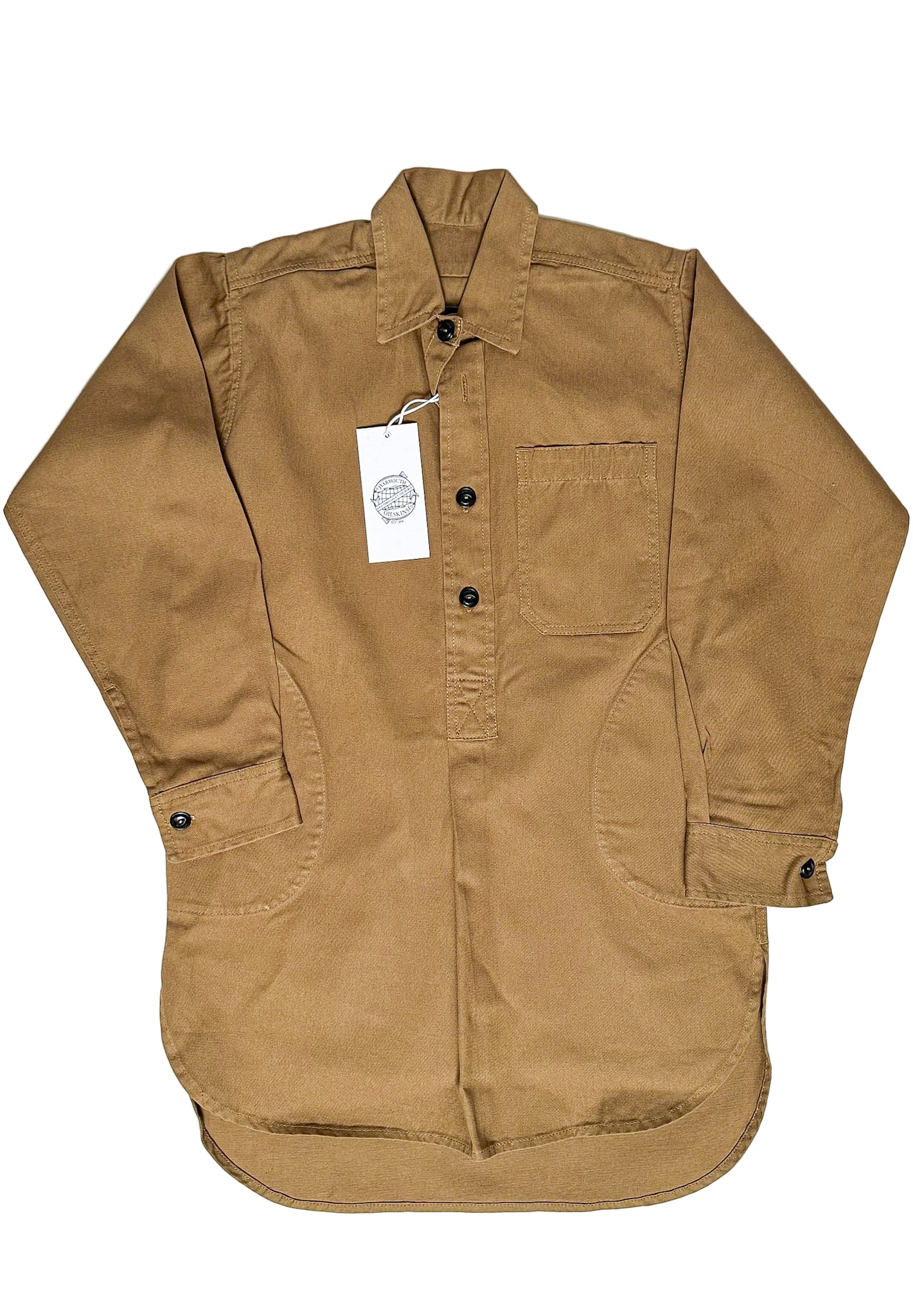 Yarmouth Oilskins Pullover Smock Shirt In Brown
