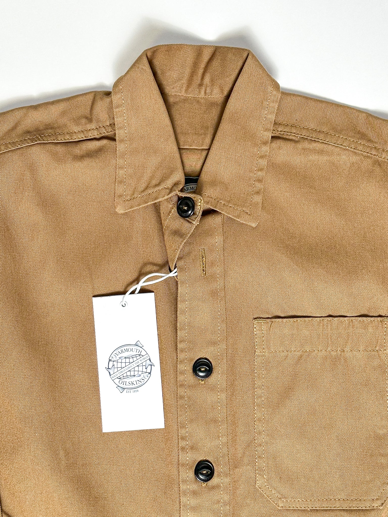 Yarmouth Oilskins Pullover Smock Shirt In Brown