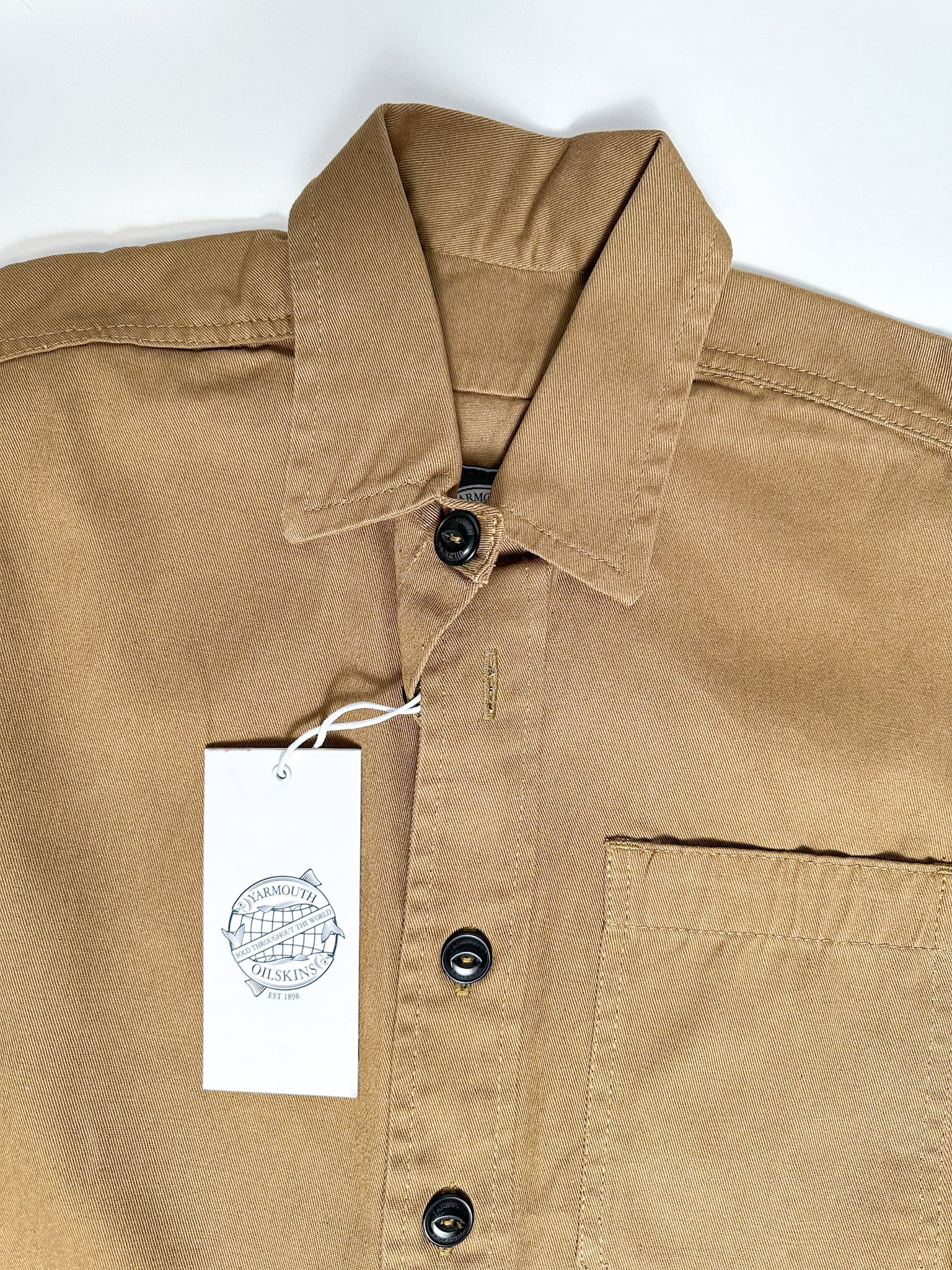 Yarmouth Oilskins Pullover Smock Shirt In Brown