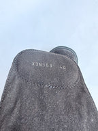 Emporio Armani Red Checked Wool Winter Suede Boots