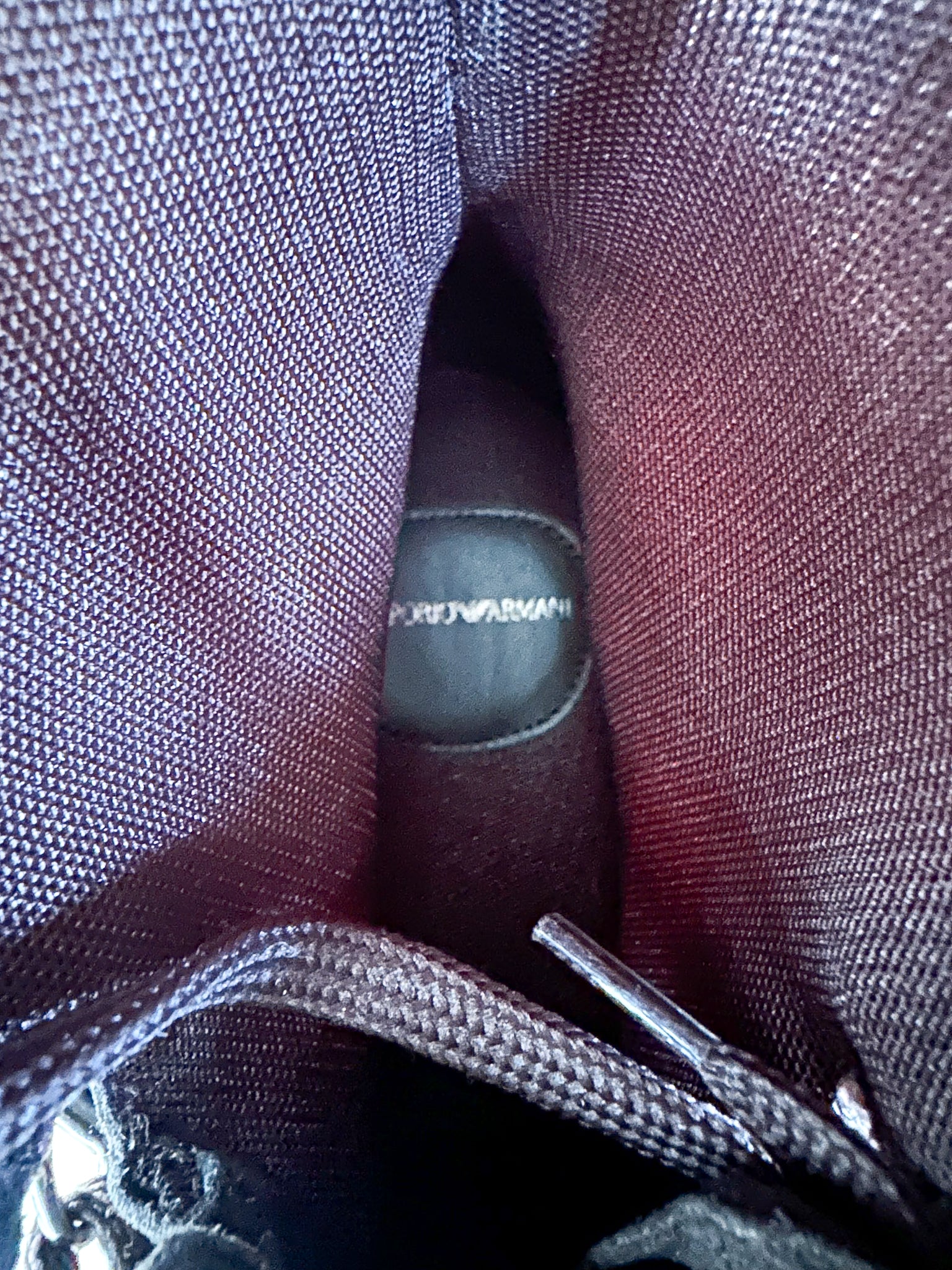 Emporio Armani Red Checked Wool Winter Suede Boots