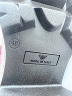 Emporio Armani Red Checked Wool Winter Suede Boots