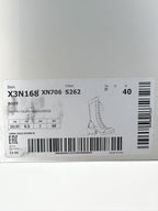 Emporio Armani Red Checked Wool Winter Suede Boots