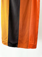 Missoni M Satin Orange Stripe Colourblock Skirt