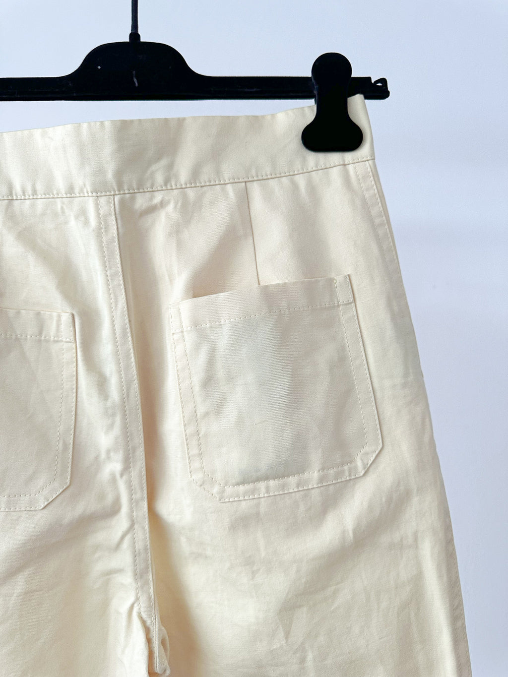 Marni Lemon Yellow Button Detail Cotton Linen Trousers