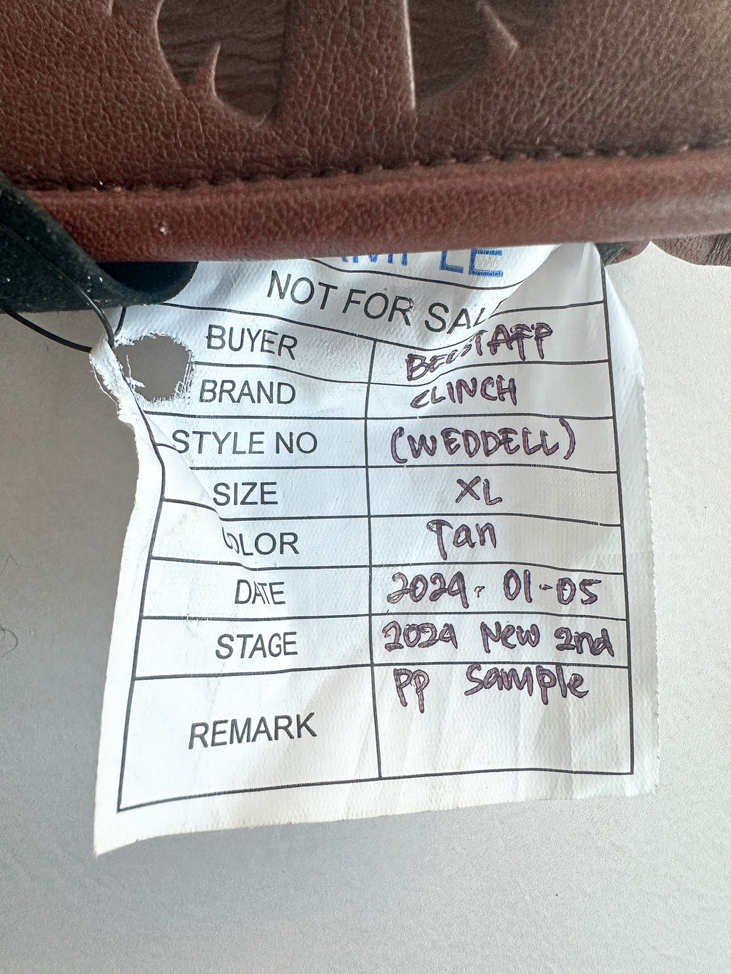 Belstaff Brown Leather Logo Clinch Motorcycle Gloves