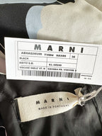 Robe à manches courtes à fleurs bleues Marni