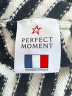 Perfect Moment Bobble Knit Striped Beanie Hat