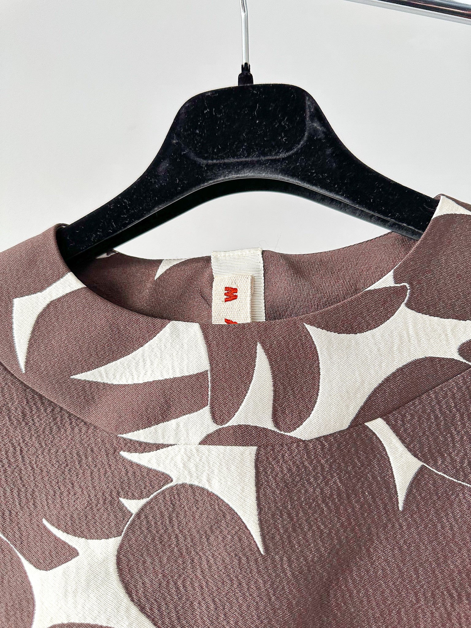 Marni Brown Floral Woven Print Blouse