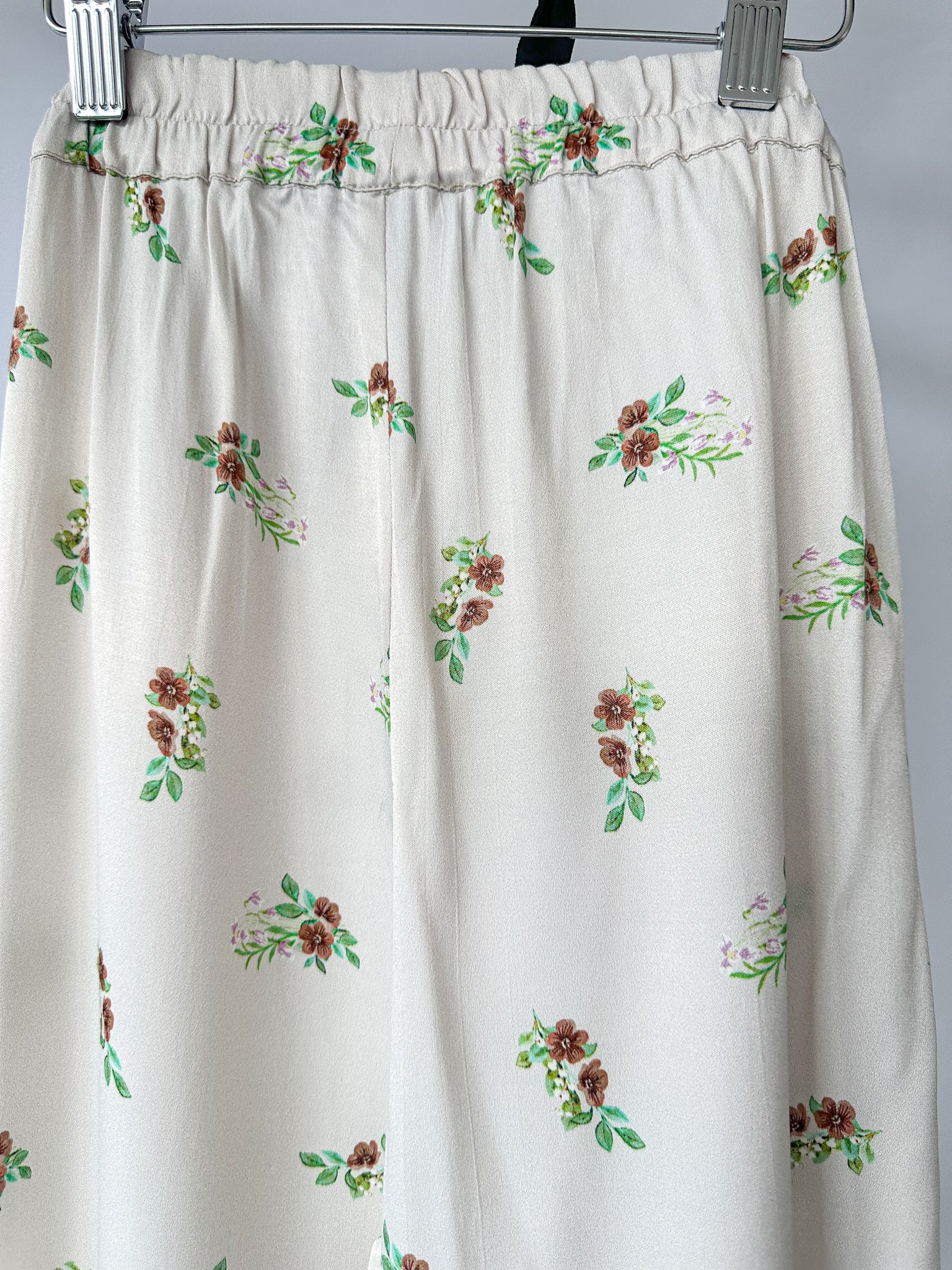 Sleeper Floral Blossom Print Elastic Waist Summer Trousers