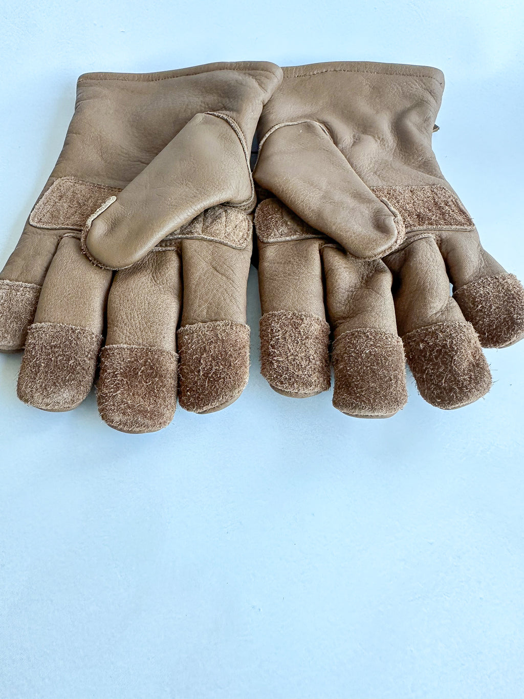 Belstaff Cow Leather Tan Brown Motorcycle Gloves