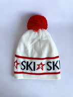 Perfect Moment Ski Bobble Embellished Wool Beanie Hat
