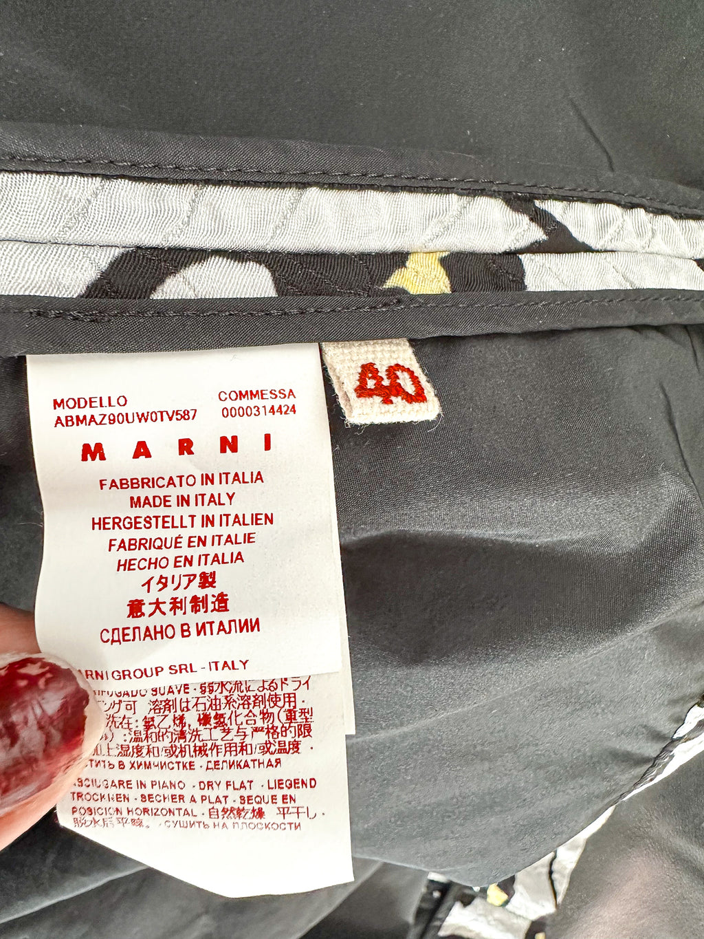 Marni Blue Floral Print Jacquard Textured Satin Woven Dress