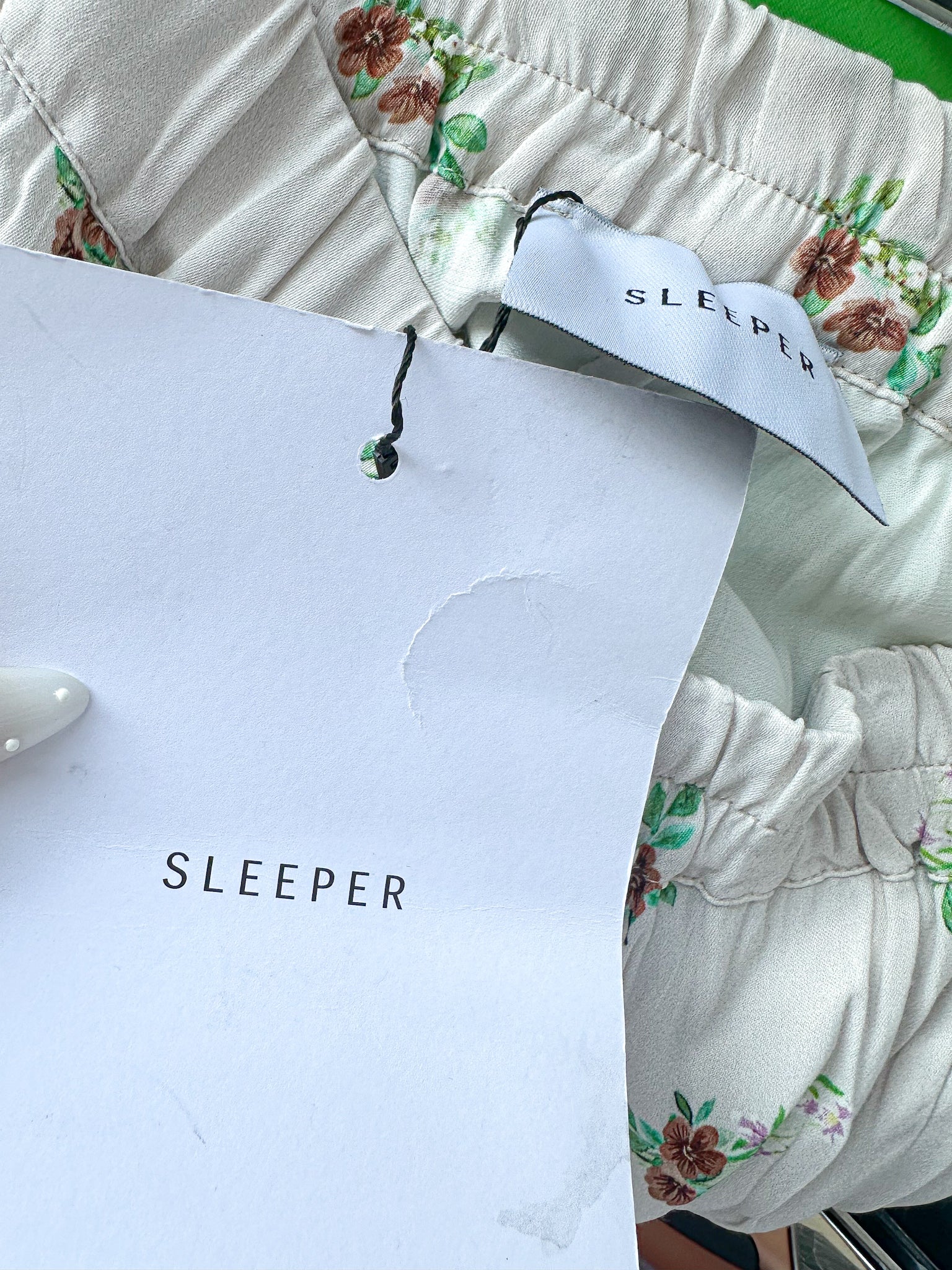 Sleeper Floral Blossom Print Elastic Waist Summer Trousers