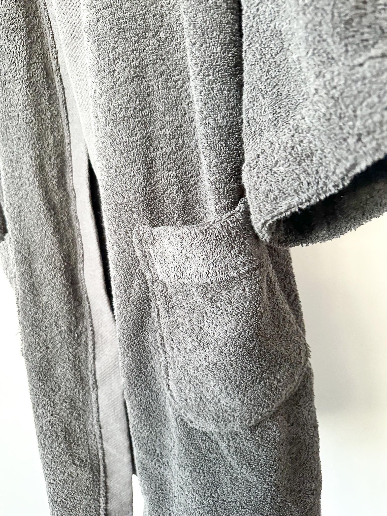 Ralph Lauren Grey Pony Embroidered Cotton Bath Robe