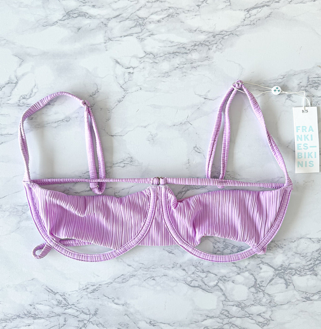 Frankies Bikini Campbell Plisse Wisteria Purple Bikini Top
