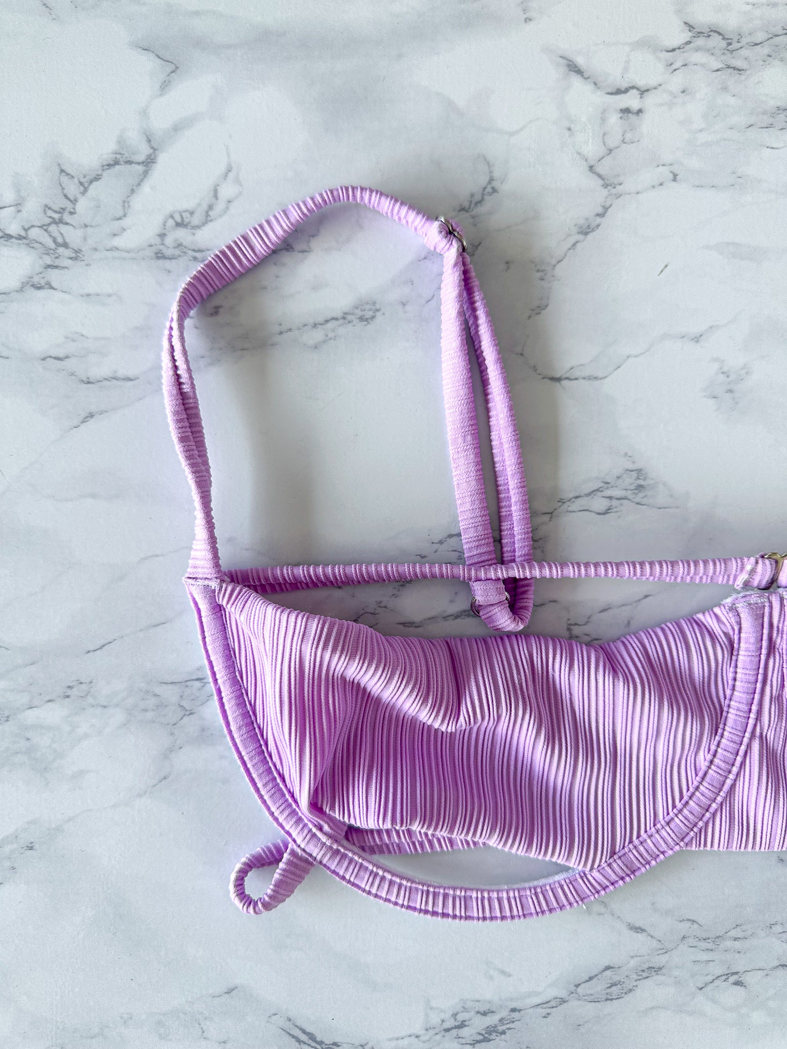 Frankies Bikini Campbell Plisse Wisteria Purple Bikini Top