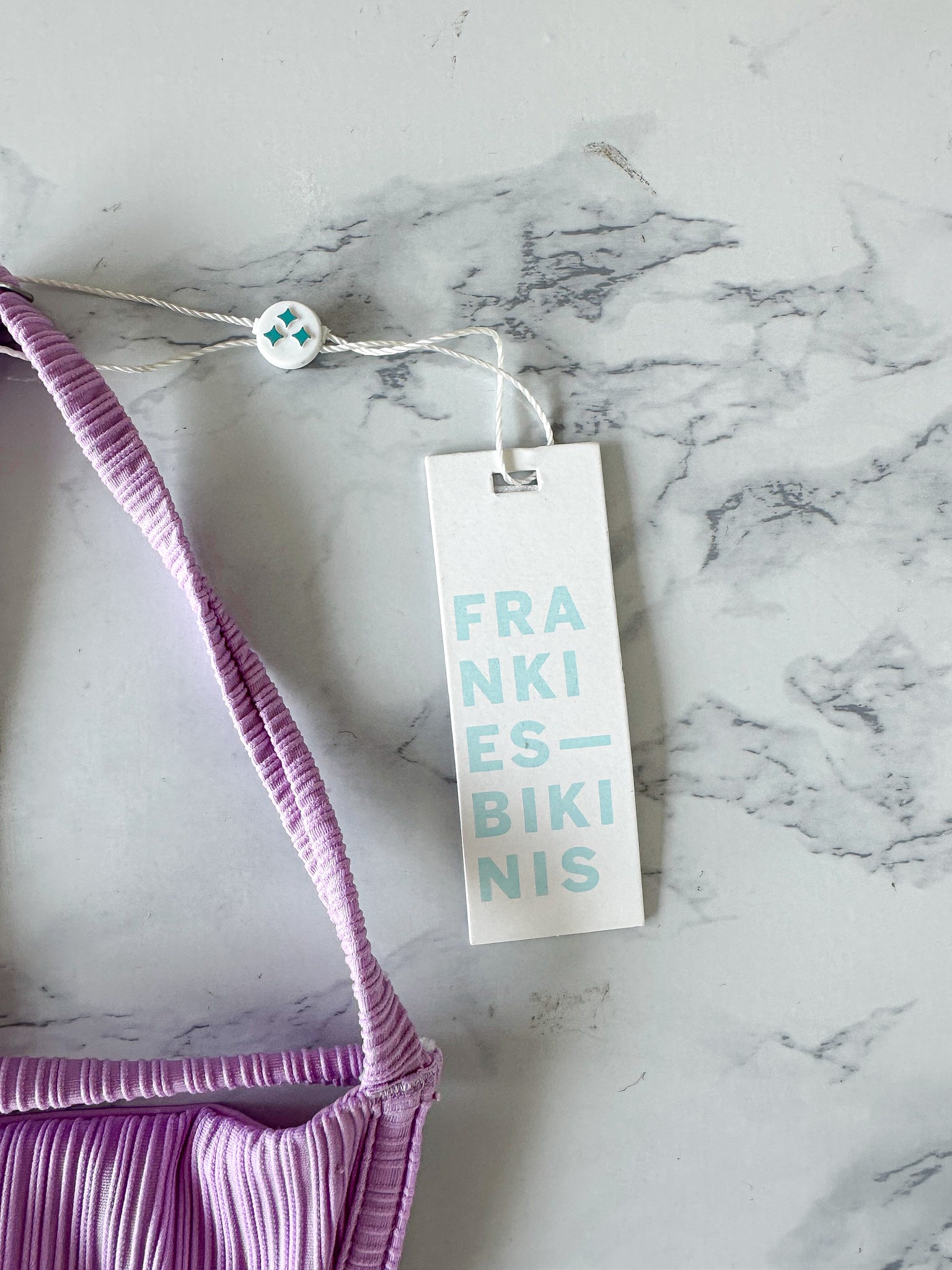 Frankies Bikini Campbell Plisse Wisteria Purple Bikini Top