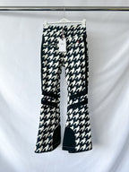 Perfect Moment Aurora Houndstooth Black & White High Waist Flare Ski Pants Trousers
