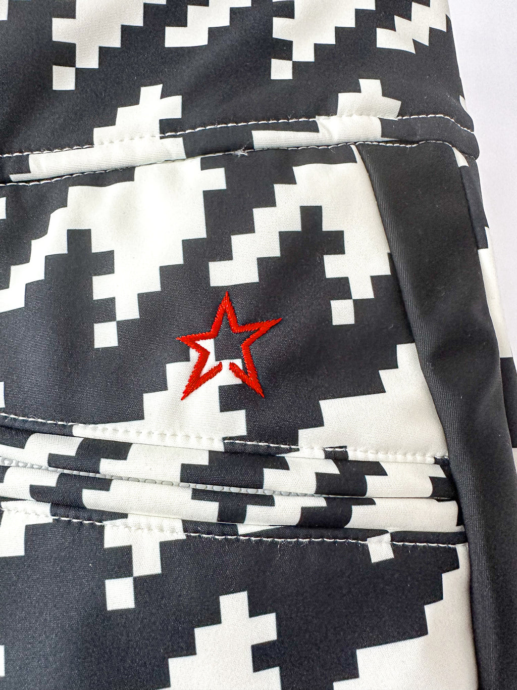 Perfect Moment Aurora Houndstooth Black & White High Waist Flare Ski Pants Trousers