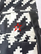 Perfect Moment Aurora Houndstooth Black & White High Waist Flare Ski Pants Trousers