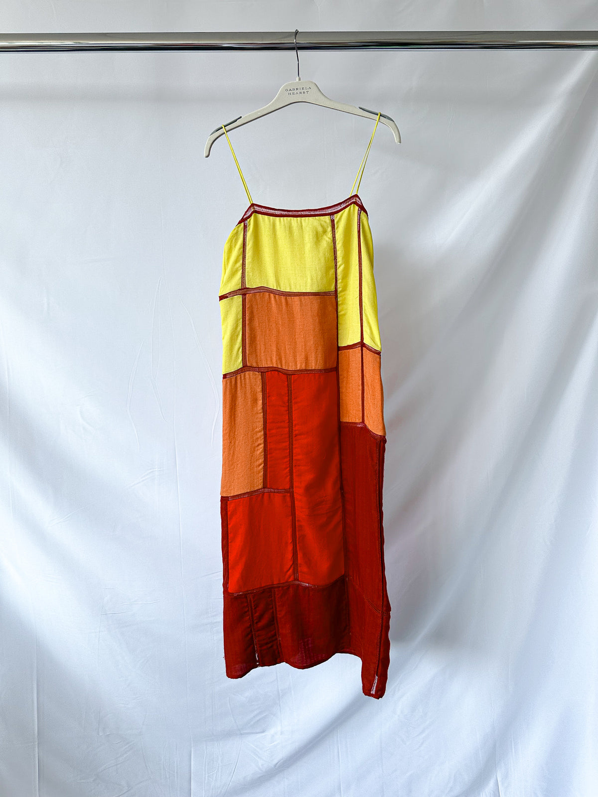 Summer Patchwork Cashmere Silk Maxi Dress