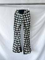 Perfect Moment Aurora Houndstooth Black & White High Waist Flare Ski Pants Trousers