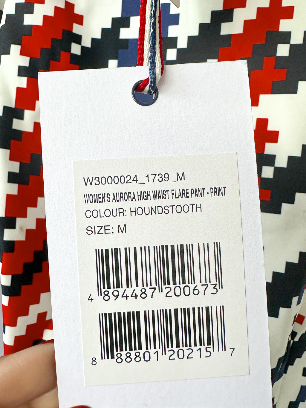 Perfect Moment Ski Aurora Red White Blue Houndstooth Flare Pant Trousers