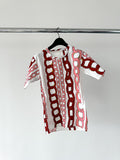 Marni Pink Red Chain Print Cotton Poplin Top