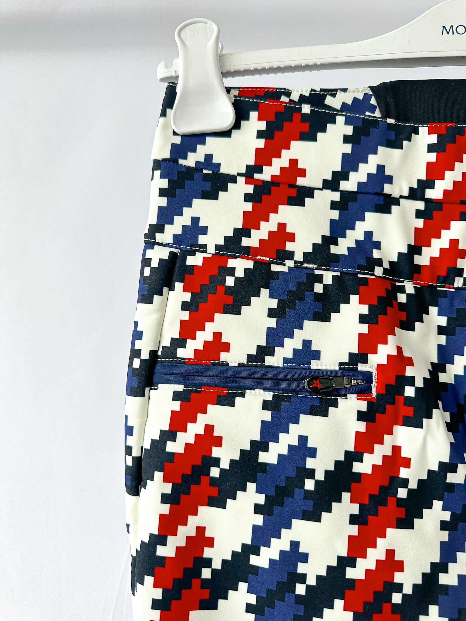 Perfect Moment Ski Aurora Red White Blue Houndstooth Flare Pant Trousers