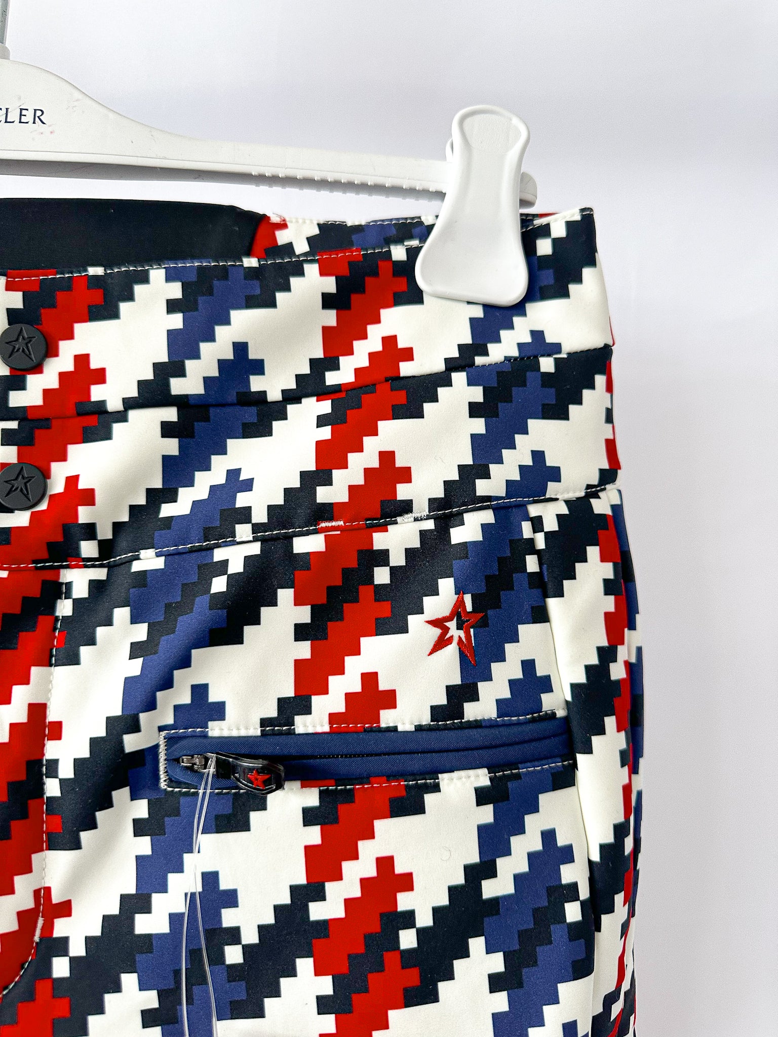Perfect Moment Ski Aurora Red White Blue Houndstooth Flare Pant Trousers