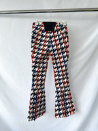 Perfect Moment Ski Aurora Red White Blue Houndstooth Flare Pant Trousers