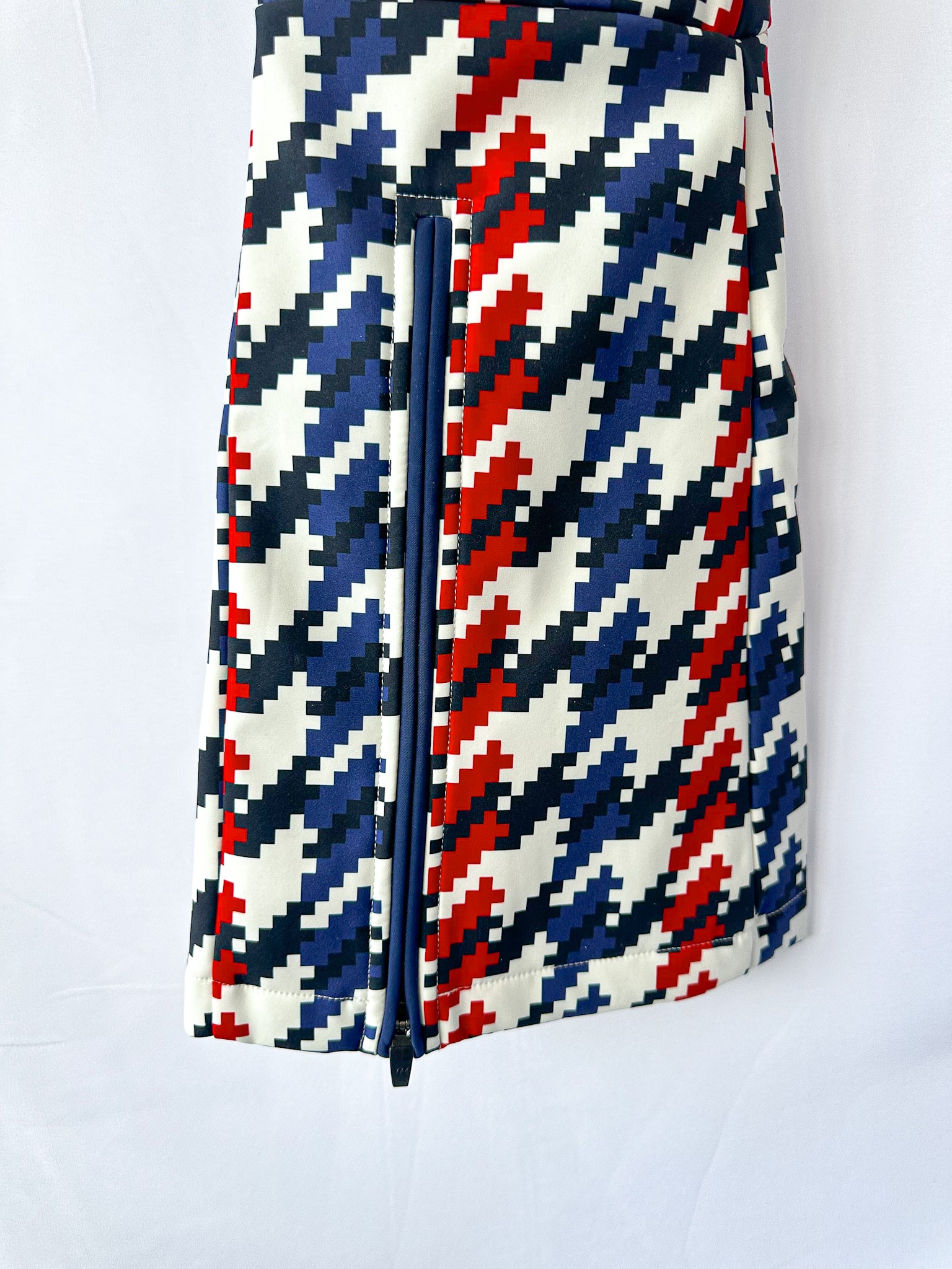 Perfect Moment Ski Aurora Red White Blue Houndstooth Flare Pant Trousers