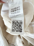 Another Tomorrow Floral Gathered Flounce Hem Cream Organic Cotton Dress