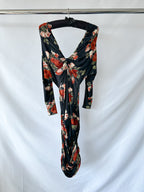 Magda Butrym 11 Floral Black Long Sleeve Dress