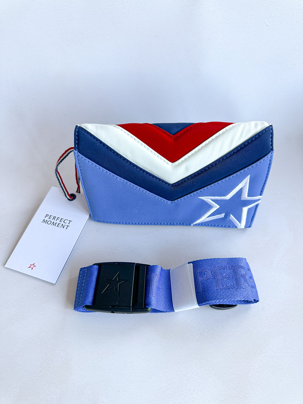 Perfect Moment Star Quilted Blue Belt Bum Bag