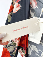 Magda Butrym 11 Floral Black Long Sleeve Dress