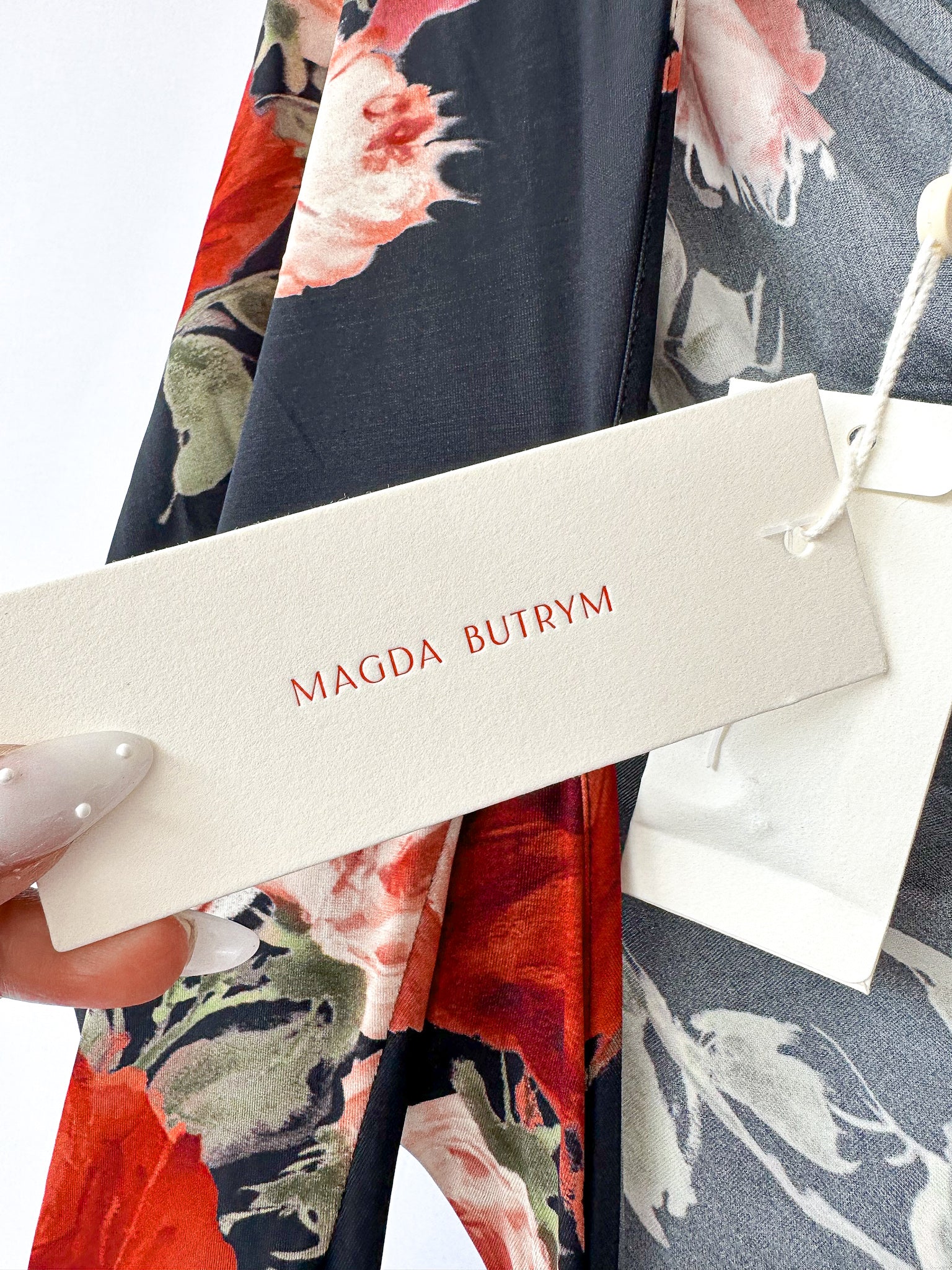 Magda Butrym 11 Floral Black Long Sleeve Dress