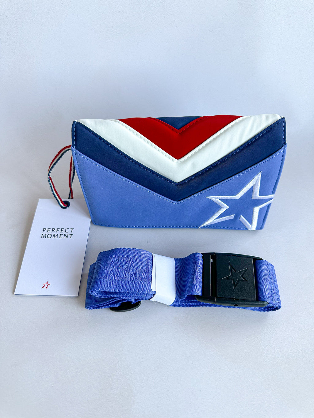 Perfect Moment Star Quilted Blue Belt Bum Bag