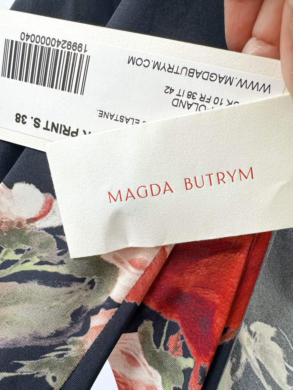 Magda Butrym 11 Floral Black Long Sleeve Dress