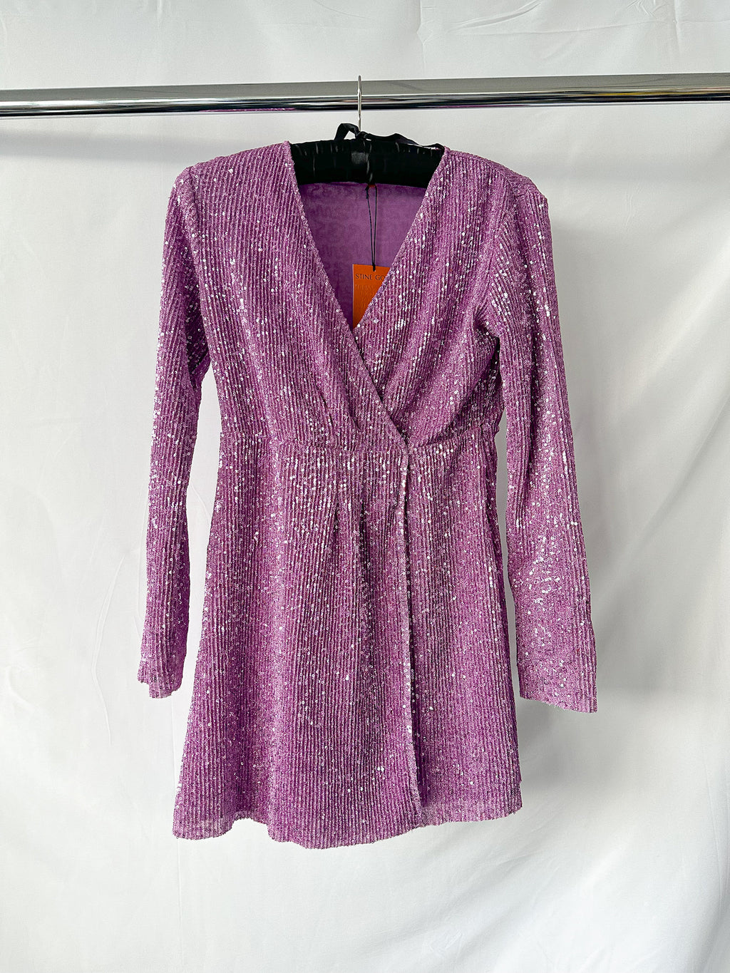 Stine Goya Noelia Sequin Embellished Orchid Purple Mini Dress