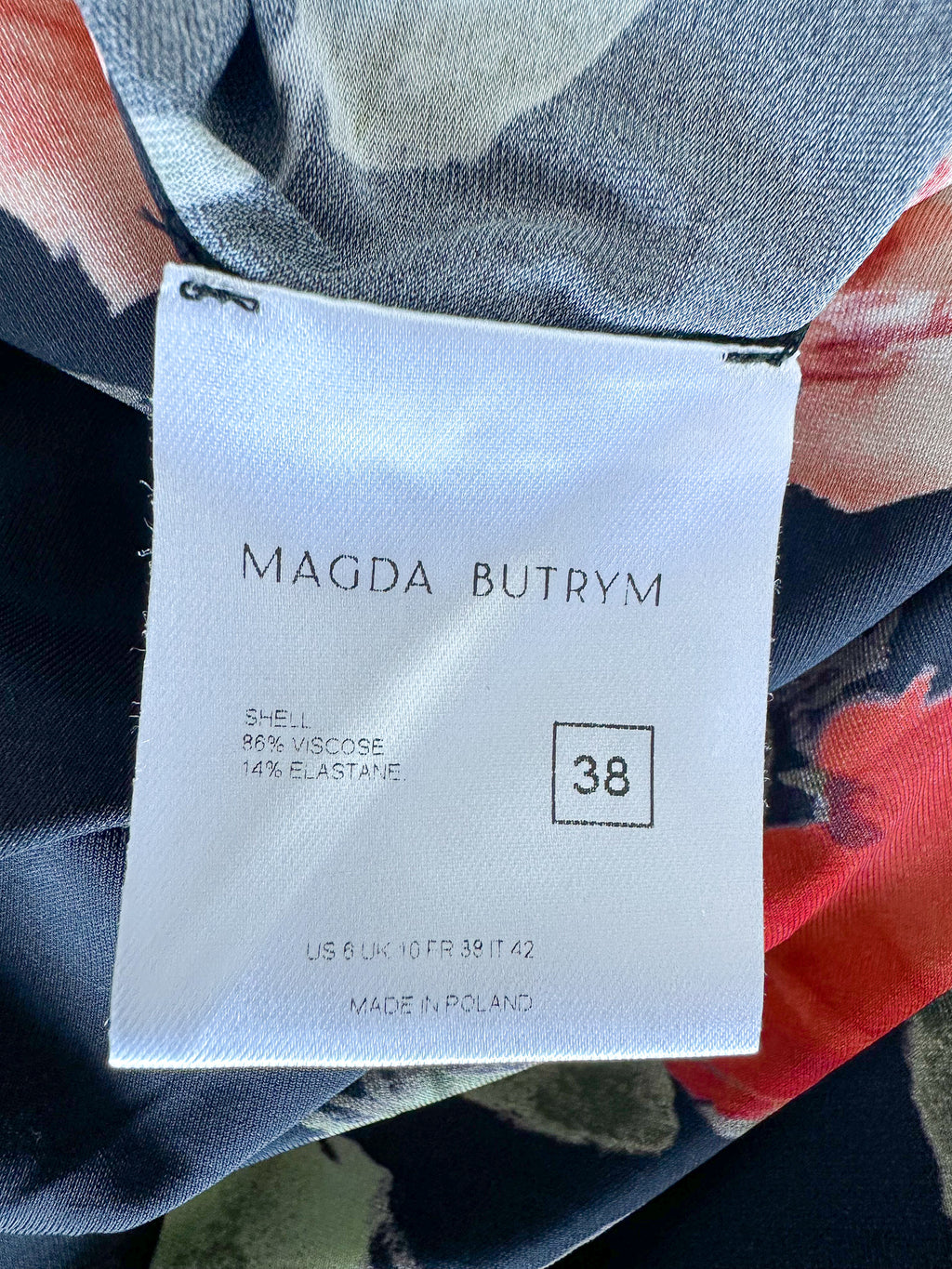 Magda Butrym 11 Floral Black Long Sleeve Dress