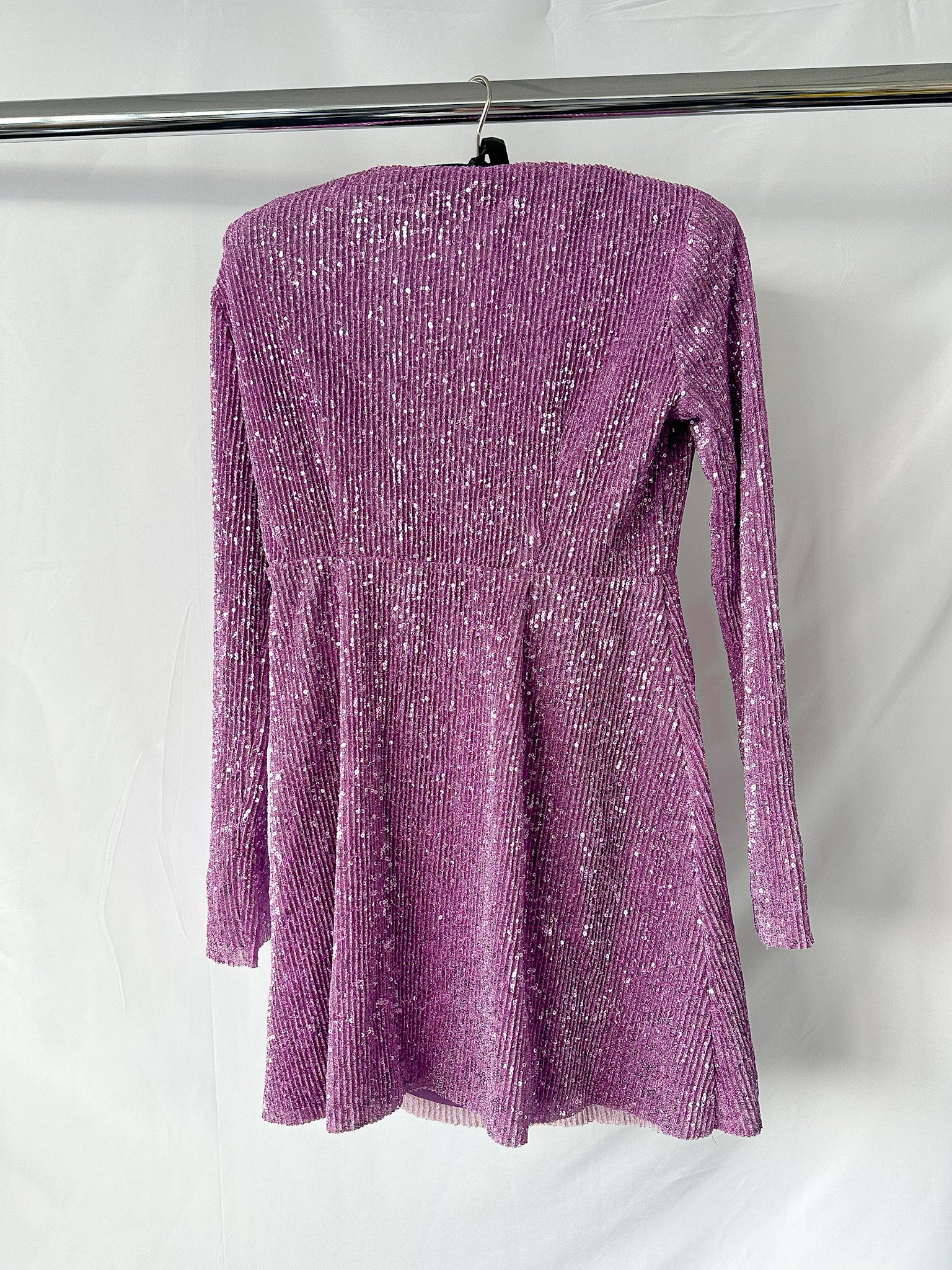 Stine Goya Noelia Sequin Embellished Orchid Purple Mini Dress
