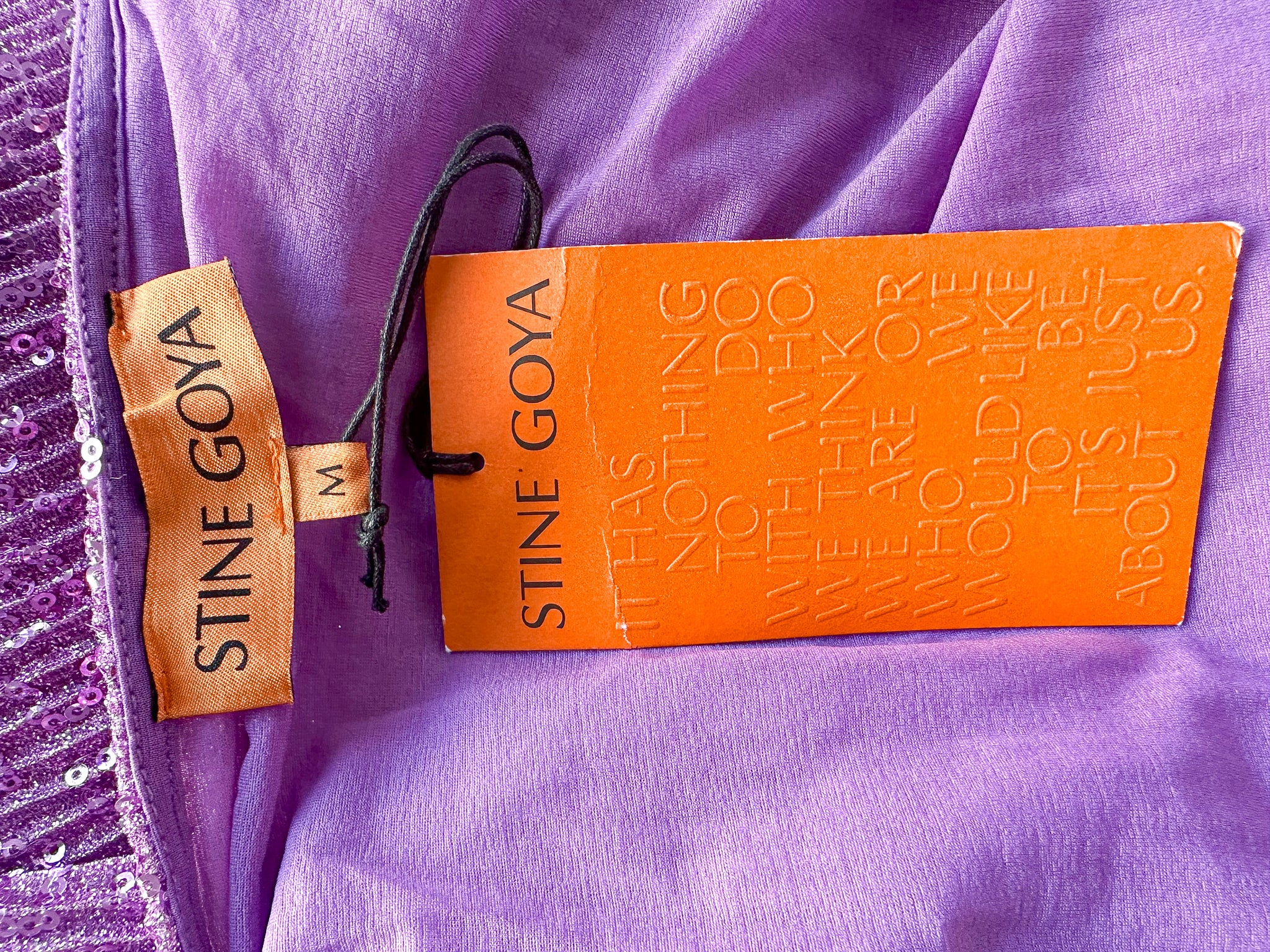 Stine Goya Noelia Sequin Embellished Orchid Purple Mini Dress